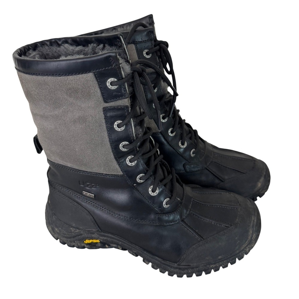 Ugg Adirondack Snow Boots Womens 8.5 Black/Gray